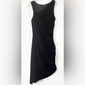 BCBGMaxAzria Ruched Asymmetric Velvet Dress